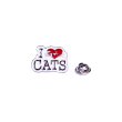 Металевий значок (пін) Logo "I Love Cats", (10997)