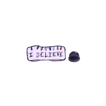 Металлический значок (пин) Stranger Things: Logo "I Believe", (11237)