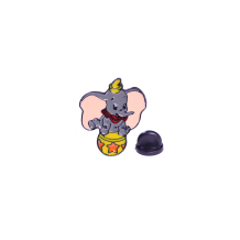 Металлический значок (пин) Disney: Dumbo on Ball, (13038)