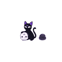 Металлический значок (пин) Cat with Skull, (13042)