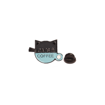 Металлический значок (пин) Cats and coffee (cup), (10513)