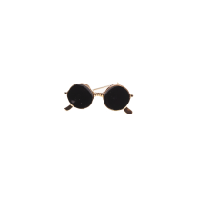 Металлический значок (пин) Black Sunglasses (small gold), (11311)