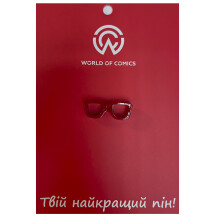 Металевий значок (пін) Glasses (Red), (13334)