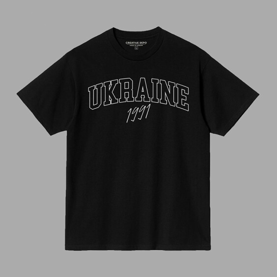 Футболка Creative Depo: «Ukraine 1991» (L) (черная), (981261)