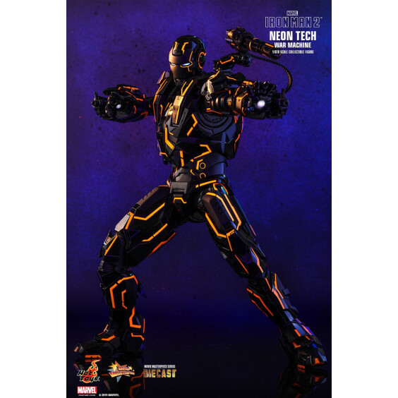 Колекційна фігура Hot Toys: Neon Tech War Machine, Iron Man 2, (82657)