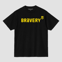 Футболка Creative Depo: «Bravery» (XL) (черная), (981319)