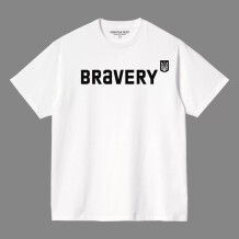 Футболка Creative Depo: «Bravery» (S) (белая), (981312)