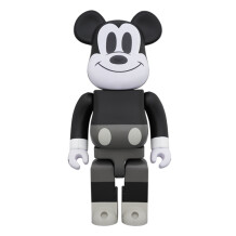 Bearbrick: Disney: Mickey Mouse: Mickey (400%) (Black/Grey) , (44270)